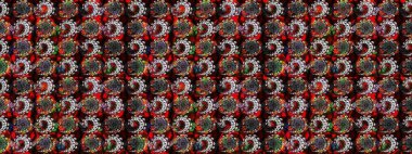 Küçük çiçekteki sevimli çiçek deseni. Modaya uygun kumaş deseni. Tony 'nin kumaş kalıbını çiz. Raster illüstrasyonu.