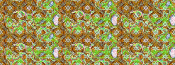 Moda baskıları için zarif bir şablon. Küçük çiçekte güzel bir desen. Yeşil ve kahverengi çiçekli bahar çiçekleri. Küçük renkli çiçekler. Motley illüstrasyonu.