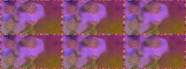 Çiçeksel kahverengi, pürüzsüz desen. Klasik taslak çizimi. Raster çiçek izi..