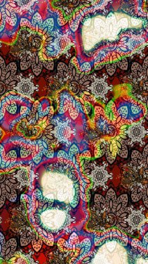 Beautiful watercolor Bouquet of summer flowers sketch pattern. Nice fabric pattern.