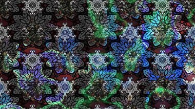 Küçük siyah ve gri renkte güzel bir besin torbası deseni, çiçekler. Millefleur 'lar. Tekstil, kumaş, kapaklar, duvar kağıtları, baskı, paket, koleksiyon defteri, örgü, dekupaj için çiçek arkaplanı..