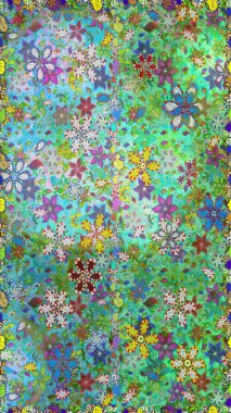 Raster güzel kumaş deseni. Soyut zerafet çiçek arka plan ile seamless modeli.