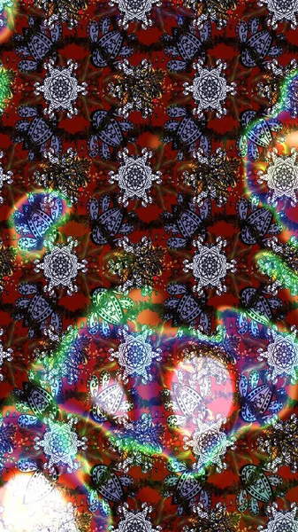 Kahverengi ve siyah renklerde. Kahverengi ve siyah renkte kahverengi ve siyah papatya deseni. Raster illüstrasyonu.