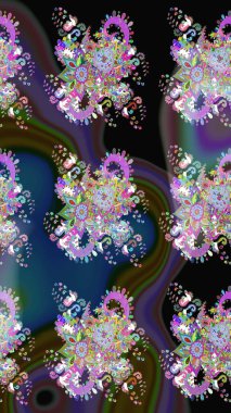 Yumuşak, mavi renkte yaz çiçekleri. Raster deseni. Raster illüstrasyonu. Küçük çiçekte sevimli çiçek deseni var..