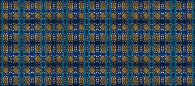 Çiçek izi. Çiçekler suluboya tarzında kahverengi ve mavi renklerde. Suluboya kusursuz desen.