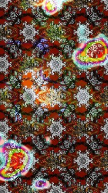 Raster Henna dövme stili. Etnik Mandala süsü. Kızılderili desenli desenli desenli şal deseni. Tekstil, tebrik kartı, boyama kitabı, telefon kılıfı baskısı için kullanılabilir.