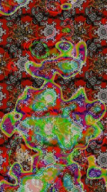 Ethnic Mandala ornament. Can be used for textile, greeting card, coloring book, phone case print. Indian floral paisley medallion pattern. Raster Henna tattoo style.