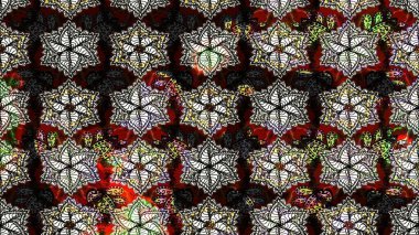 Siyah ve gri renklere karalamalar çizilmiş çiçek deseni. Raster illüstrasyonu.