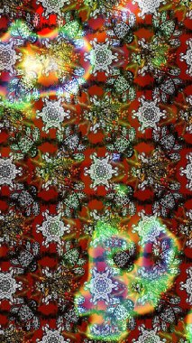 Kahverengi ve gri renklerde. Soyut çiçek çizim kalıbı arka planı. Küçük çiçekteki sevimli çiçek deseni. Raster illüstrasyonu. Raster deseni.