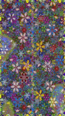 Küçük çiçekteki sevimli çiçek deseni. Kusursuz. Raster illüstrasyonu.