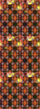 Raster illüstrasyonundaki çiçek desenli çizim. Renkli Bahar Teması eskiz kalıbı. Süslü kumaş deseni. Düz Çiçek Elementleri Tasarımı.