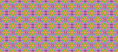 Kusursuz bir mahsul. Renkli Bahar Temalı Kusursuz Arkaplan. Düz Çiçek Elementleri Tasarımı. Raster Şirin kumaş deseni.