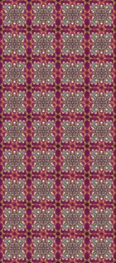 Raster oryantal süs. Kusursuz altın desen. Mor, kahverengi ve gri renklerde altın elementlerle kusursuz desen.