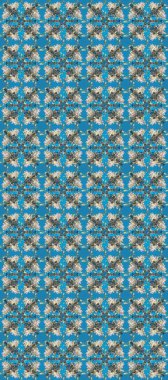 Altın antika ortaçağ dekoratifi, yapraklar ve mavi, gri ve nötr renklerde altın desenli desenler. Kusursuz kraliyet lüksü, altın barok kumaş rengi..