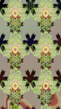 Suluboya stilinde tarafsız renklerde çiçekler. Raster illüstrasyonunda çiçek deseni çizimi.