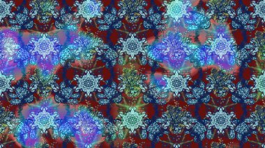 Yumuşak, yaz çiçekli arka plan. Çiçekli karalama şeklinde Raster çiçek deseni. Mavi ve nötr renkte çiçekler.