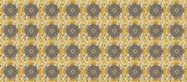 Paisleys zarif çiçek desenli arkaplan duvar kâğıdı çizimi. Klasik stil, güzel, modern, üç boyutlu sanat eseri, altın ve bej rengi, gri ve sarı desenli çiçek yaprakları ve süslemeleri.