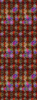 Kahverengi ve kırmızı el çizimi desen. Raster deseni. Sanat ilham verici ve kırmızı stil çiçekler ve arka plan bırakır. Karalama çiçekleri çizim deseni.