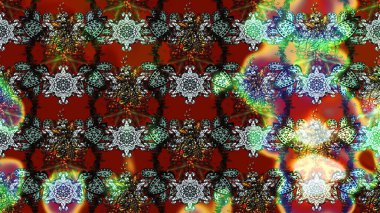 Düz Çiçek Elementleri Tasarımı. Güzel çiçek deseni. Kahverengi ve kırmızı renkte çiçekler. Renkli Bahar Teması çizim şablonu.