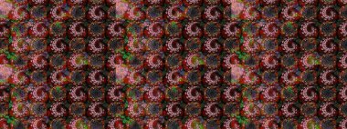 Düz Çiçek Elementleri Tasarımı. Raster Modaya uygun kumaş deseni. Renkli Bahar Teması eskiz kalıbı. Siyah ve kahverengi renkli şirin çiçek deseni.