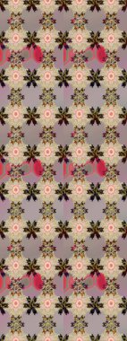 Raster düz çiçek çizim deseni. Hediye ambalaj kağıdı, tebrik kartları, posterler ve pankart tasarımı. Çiçekler bej ve nötr renklerde.