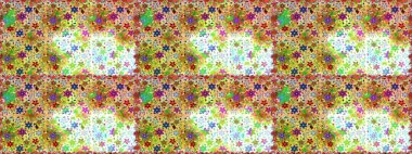 Düz Çiçek Elementleri Tasarımı. Raster illüstrasyonu. Karalama çiçeği. Renkli Bahar Temalı Kusursuz Arkaplan. Güzel kumaş deseni. Zentangle soyut çiçekleri.