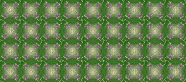 Altın yeşile, gri ve nötr renklere. Dekoratif simetri arabesk. Kusursuz ortaçağ çiçek deseni. Raster illüstrasyonu. Doğum günü, davetiye ya da afiş için tebrik kartı.