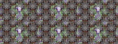 Robot resim. Küçük çiçekteki sevimli çiçek deseni. Raster illüstrasyonu.