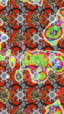 Çiçek desenli eskiz, darbeler, sıçramalar, yaz çiçekleri. Gri ve kahverengi renkli çiçekler. Raster illüstrasyonu.