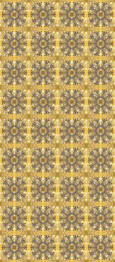 Damask pürüzsüz süsü. Klasik oryantal desen sarı, bej ve kahverengi renklerden önce gelir. Geleneksel raster ve altın desen.