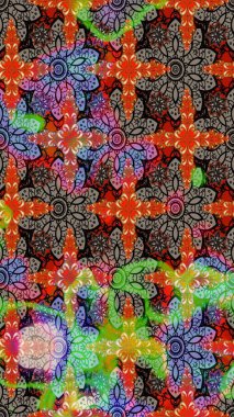 Küçük renkli çiçekler. Moda baskıları için zarif bir şablon. Kahverengi çiçekli bahar çiçekleri. Motley illüstrasyonu. Küçük çiçekte şirin desenler.