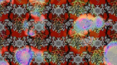 Güzel kumaş deseni. Raster illüstrasyonu. Güzel karalamalı çiçek desenli çizim. Küçük çiçekte sevimli çiçek deseni var..