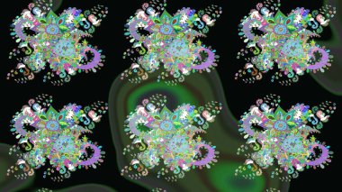 Kullanılabilir Tekstil, tebrik kartı, boyama kitabı, telefon durumda yazdırma için. Raster kına dövme tarzı. Etnik Mandala süsleme. Hint çiçek desenli madalyon desen.