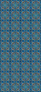 Gri, bej ve mavi renklerde, altın elementli, klasik, pürüzsüz desen. Raster illüstrasyonu.