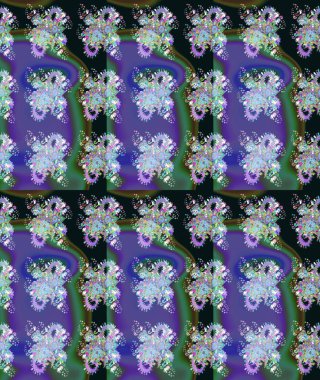 Raster çiçek desenli çiçek deseni, yapraklar, dekoratif elementler, sıçrama, lekeler, el çizimi kontur çizgileri ve Doodle çizim stili, grafik raster çizim çizimi.