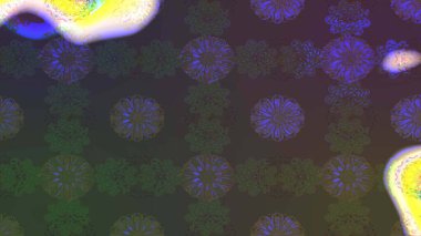 Yeşil renkler. Yaz çiçekleri teması. Klasik çiçekler. El çizimi, soyut ve süslü elementler. Suluboya resim taklit Raster illüstrasyonu.