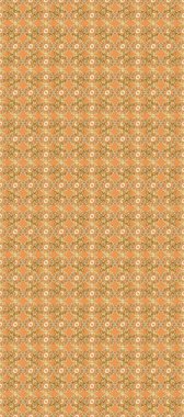 Turuncu, bej ve kahverengi renkte desen. Kına dövmeli süs çiçekleri, altın çıkartmalar, mehndi ve yoga tasarımı, kartlar ve parmak izleri. Raster altın mehndi kusursuz desen.