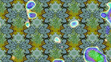 Raster çiçek desenli çiçek deseni, yapraklar, dekoratif elementler, sıçrama, lekeler, el çizimi kontur çizgileri ve Doodle çizim stili, grafik raster çizim çizimi.