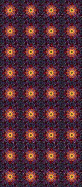 Kusursuz çiçek deseni. Raster illüstrasyonu. Raster illüstrasyonu. Asya tekstil tarzında. Kırmızı ve siyah renkte çiçekler.