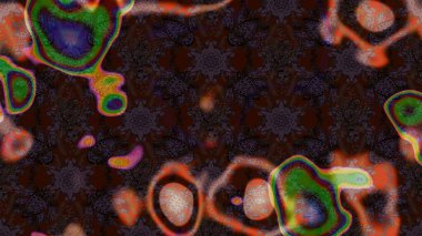 Suluboya, elle çizilmiş. Kahverengi ve gri renkte çiçekler. Raster hisseleri. Taslak arkaplan deseni.