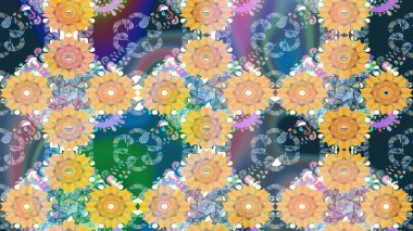 Raster Güzel kumaş deseni. Çiçek arkaplan ile soyut zarafet çizim deseni.
