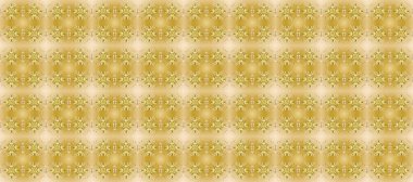 Parlak dantel, stilize çiçekler. Raster. Doğu tarzı arabesk. Hassas altın deseni açın. Bej rengi kusursuz, altın elementli sarı renkler. Kusursuz altın dokular bukleler.