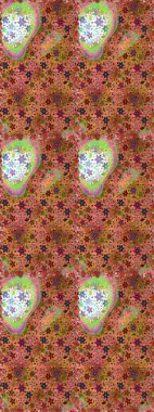 Kumaş, tekstil, duvar kağıdı baskısı için. Raster illüstrasyonu. Eski usul. Miles Fleur, süslü püslü bir süs. Eskiz geçmişi. Tomurcukları papatya çiçekleri olan sevimli bir çiçek deseni..