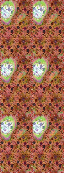 Kumaş, tekstil, duvar kağıdı baskısı için. Raster illüstrasyonu. Eski usul. Miles Fleur, süslü püslü bir süs. Eskiz geçmişi. Tomurcukları papatya çiçekleri olan sevimli bir çiçek deseni..