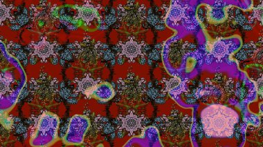 Küçük çaplı çiçeklerdeki basit şirin desenler. Tekstil veya kitap kapakları, imalat, duvar kağıtları, baskı, hediye paketi ve yapıştırma kitabı için çiçek eskizi geçmişi. Raster illüstrasyonu.