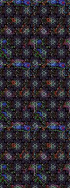 Süslü kumaş deseni. Raster illüstrasyonundaki çiçek desenli çizim. Düz Çiçek Elementleri Tasarımı. Renkli Bahar Teması çizim şablonu.