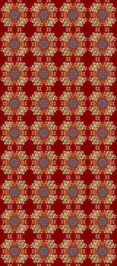 Kusursuz altın desen. Altın elementlerle bej, kırmızı ve kahverengi renklerde kusursuz desen. Raster doğulu süsü.