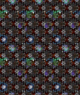 Düz Çiçek Elementleri Tasarımı. Sevimli çiçek raster deseni. Renkli Bahar Teması eskiz kalıbı. Siyah renkte çiçekler.