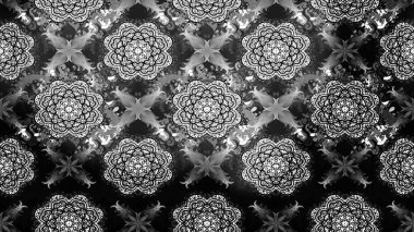 Sevimli çiçek raster deseni. Renkli Bahar Teması eskiz kalıbı. Düz Çiçek Elementleri Tasarımı. Gri ve siyah renkte çiçekler.