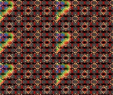 Suluboya çiçekli çiçek deseni. Siyah ve kırmızı renklerde güzel bir tekstil. Raster illüstrasyonu.